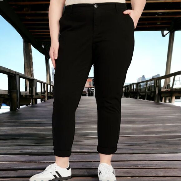 Old Navy High Waisted OGC Black Jack Cuff Hem Chino Pants Plus Size 4X - Picture 5 of 5